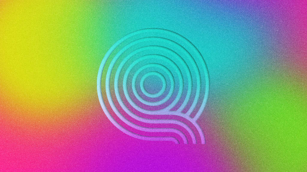 Queer Wave's logo in rainbow colors